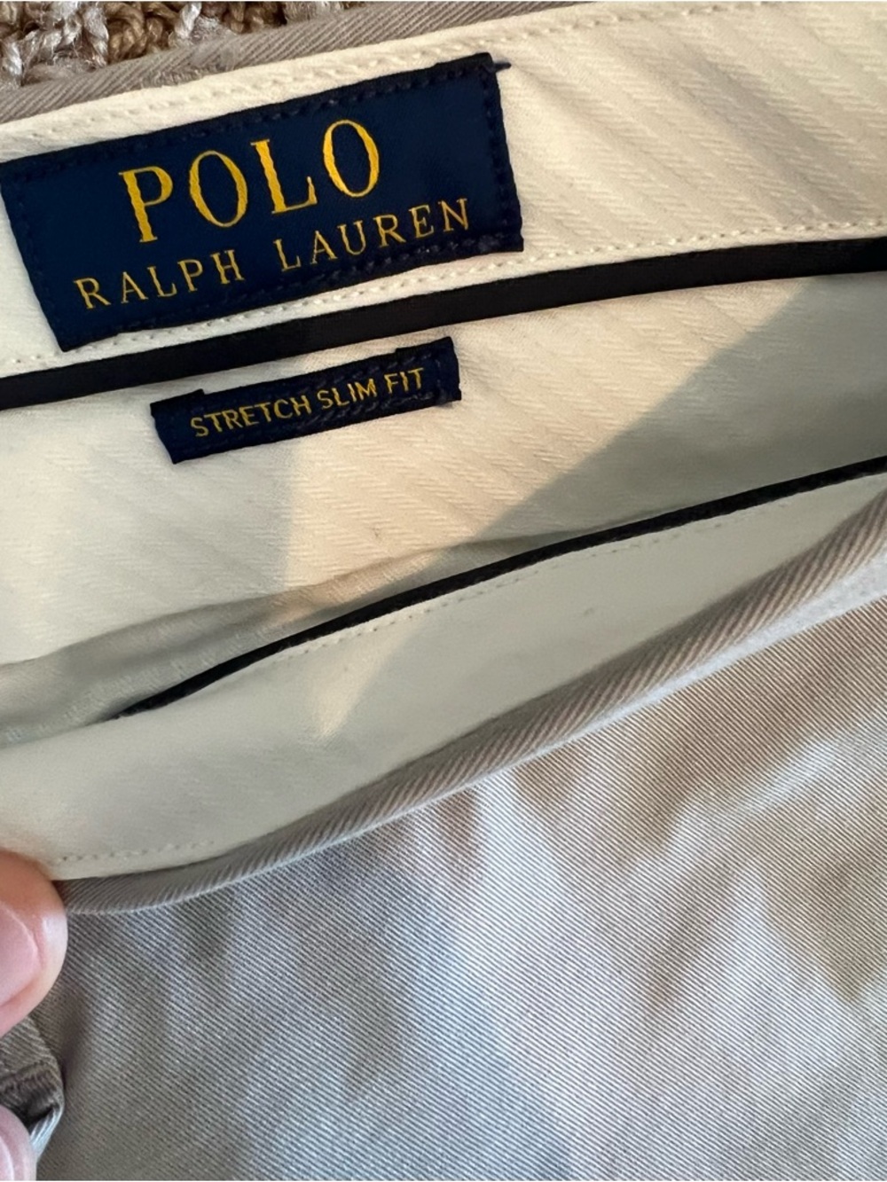 Polo by Ralph Lauren Men's Dress Pants Trio - White, Gray, Brown - Picture 3 of 16